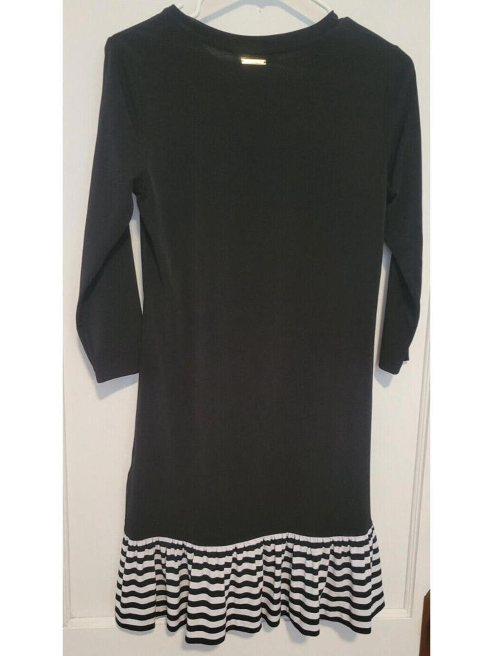MICHAEL KORS Striped BLACK/WHITE WOMENS DRESS SIZE XS Wednesday - Picture 2 of 6